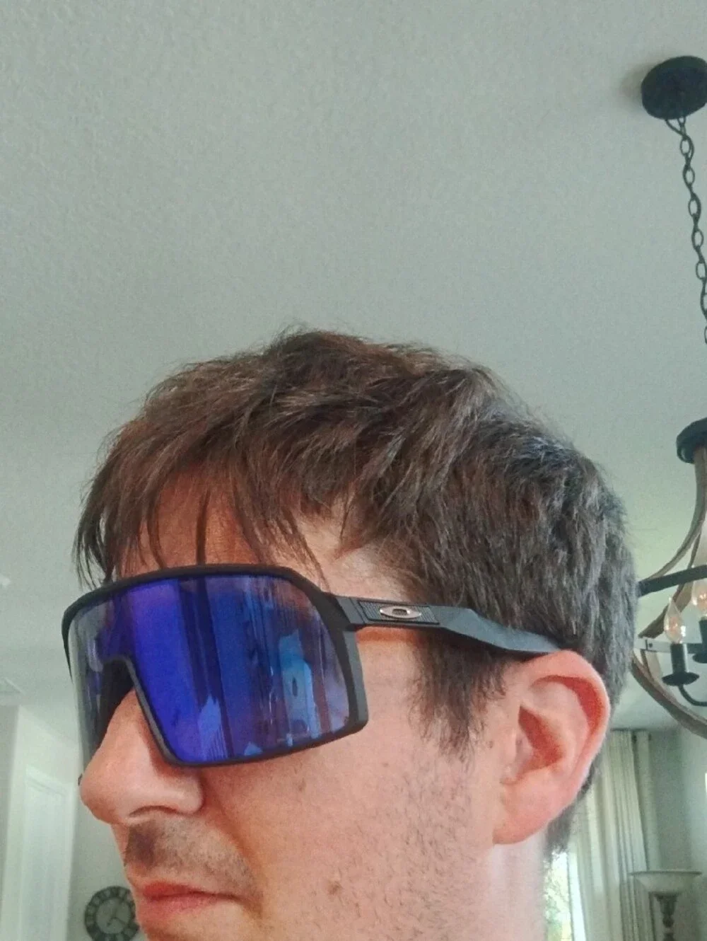 Oakley Sutro Sunglasses with Purple-Blue Mirror Lens